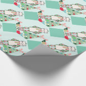 deegholiday-robot en -boom cadeaupapier (Hoek)