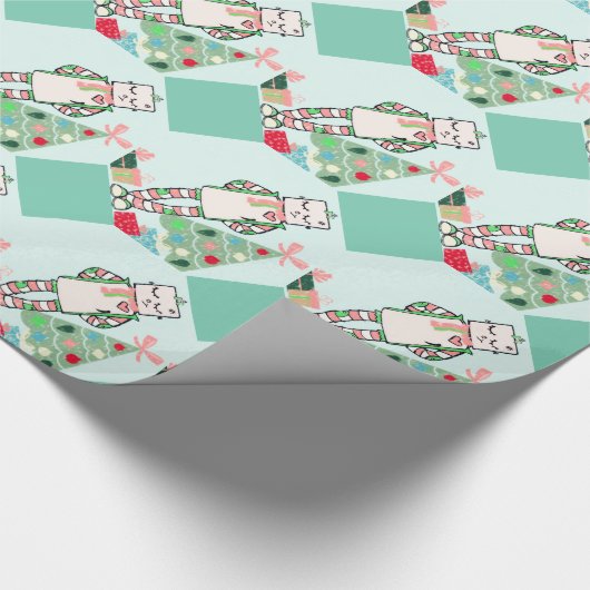  deegholiday-robot en -boom cadeaupapier (Hoek)