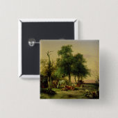 Deegland Vierkante Button 5,1 Cm (Voorkant /achterkant)