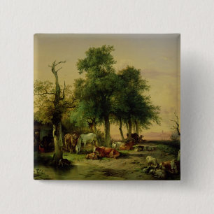 Deegland Vierkante Button 5,1 Cm