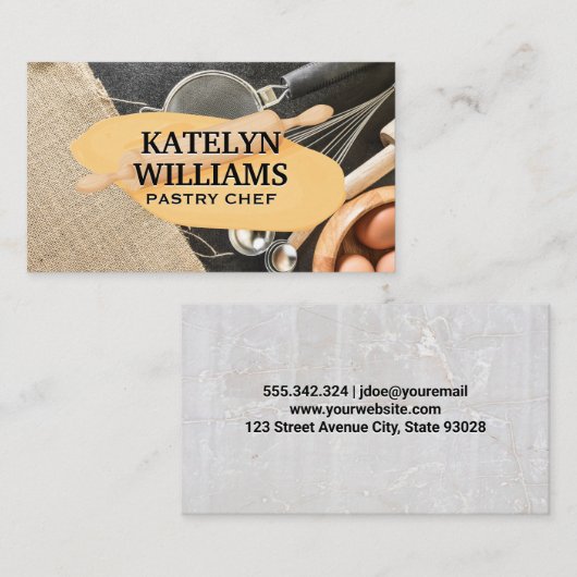 Deegroller | Bakgereedschap  Visitekaartje (Voorkant / Achterkant)