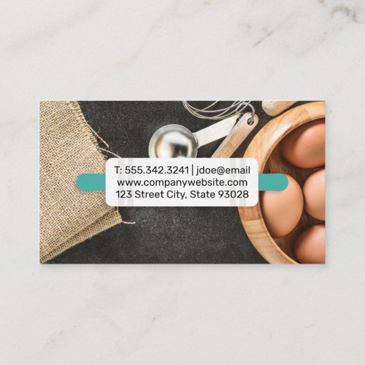 deegroller | Bakingrediënten Visitekaartje (Achterkant)