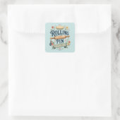 Deegroller Regelmatige Cottage Bakker Vierkante Sticker (Tas)