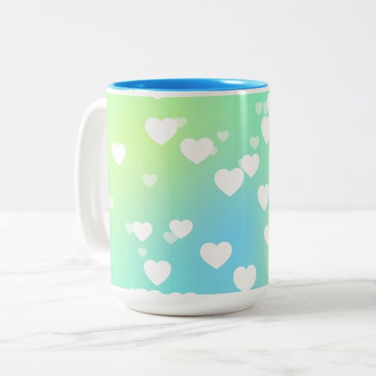 Deegwaren verwarmen twee tonde koffie- en theethee tweekleurige koffiemok (Voorkant links)