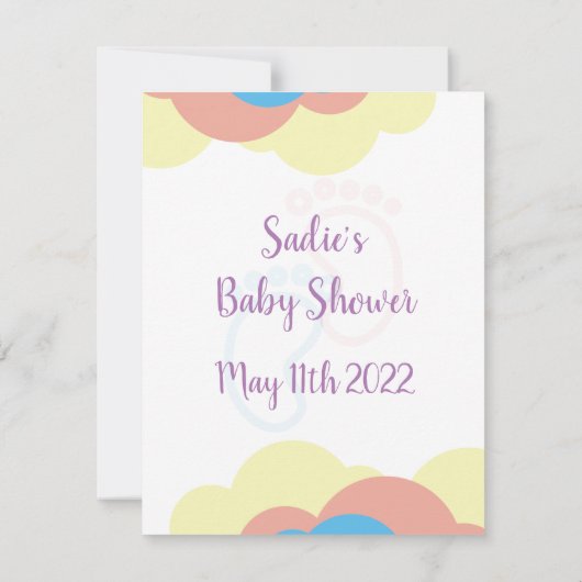 Deegwaren voor Baby | Genderneutrale handhaving Notitiekaartje (Achterkant)