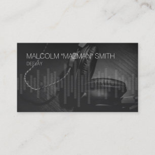 Deejay Disc Jockey DJ Sound Wave Hoofdtelefoon Visitekaartje