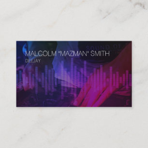 Deejay Disc Jockey DJ Sound Wave Mixer Visitekaartje