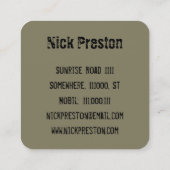 DeeJay | DJ Mix Funky Beats Vierkante Visitekaartje (Achterkant)