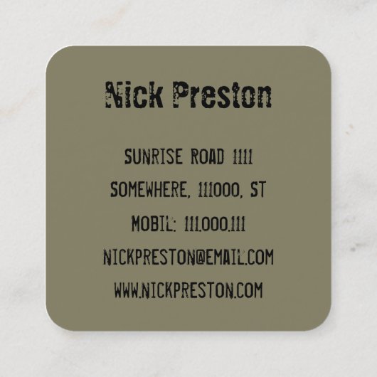 DeeJay | DJ Mix Funky Beats Vierkante Visitekaartje (Achterkant)