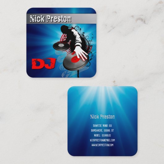 DeeJay | DJ Mix Funky Beats Visitekaartje (Voorkant / Achterkant)