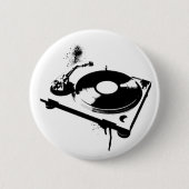 Deejay DJ Platenspeler Button | House Music Gifts (Voorkant)