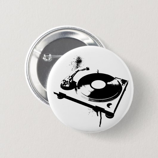Deejay DJ Platenspeler Button | House Music Gifts (Voorkant /achterkant)
