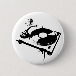 Deejay DJ Platenspeler Button   House Music Gifts