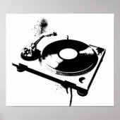 Deejay DJ Platenspeler Poster | House Music Gifts (Voorkant)