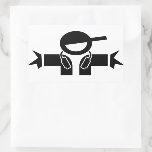 Deejay DJ Rechthoekige Sticker (Tas)