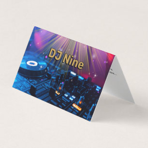 Deejay DJ's het mixen van muziek Modern muziekeven Visitekaartje