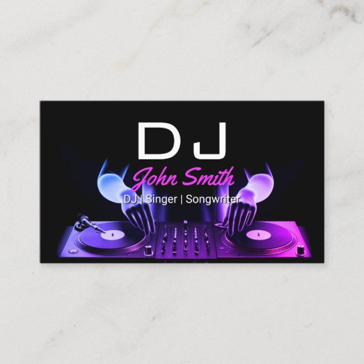 Deejay DJ's Mixing Music Modern Music Event Visitekaartje (Voorkant)