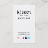 DeeJay Groove Disk Jockey - Music-Visitekaartje Visitekaartje (Achterkant)