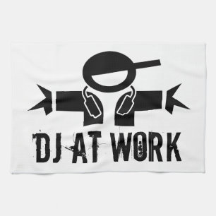 Deejay handdoek   DJ-apparatuur met aangepaste slo