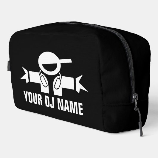 DeeJay toilettas met aangepaste DJ-naam Toilettasje (Rechterhoek)