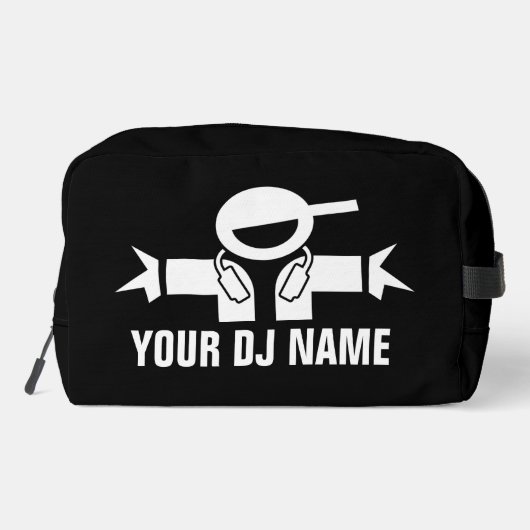 DeeJay toilettas met aangepaste DJ-naam Toilettasje (Achterkant)