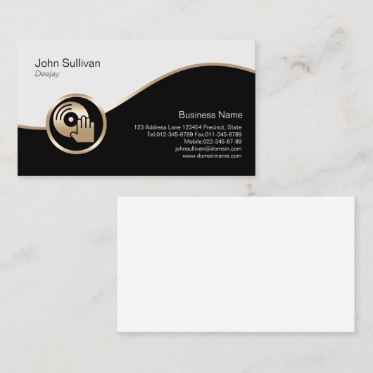 Deejay Visitekaartje Gold Scratch Pad Icon (Voorkant / Achterkant)