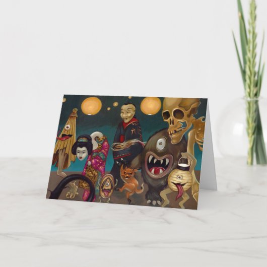 Deel 2 van het Wenskaart van "Hyakki Yakō" Kaart (Voorkant)