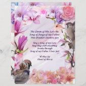 Deel 2 van Zijne Liefde Zong voor mij Floral Brief (Voorkant / Achterkant)