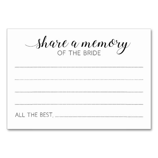 Deel A Memory of the Bride Guest Book Kaarten (Voorkant)