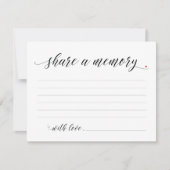 Deel A Memory Sympathie, Memorial Note Card Kaart (Voorkant)