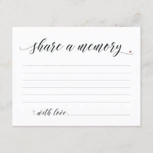 Deel A Memory Sympathie, Memorial Note Card Kaart