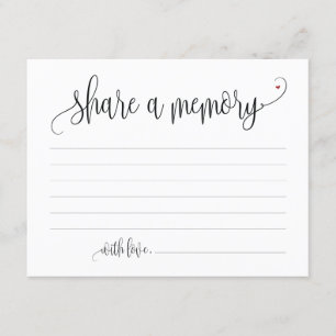 Deel A Memory Sympathie, Memorial Note Card Kaart