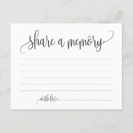 Deel A Memory Sympathie, Memorial Note Card Kaart