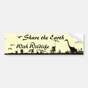 Deel de Aarde-bumpersticker Bumpersticker