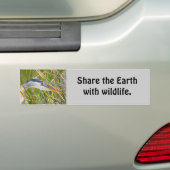 Deel de aarde met wilde dieren bumpersticker (Op auto)