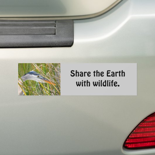 Deel de aarde met wilde dieren bumpersticker (Op auto)