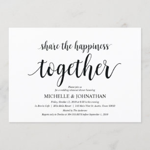 Deel de geluksprietrepetitie Dinner calls Kaart