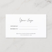 Deel de Kaart voor liefdesverwijzing zwart-wit (Achterkant)