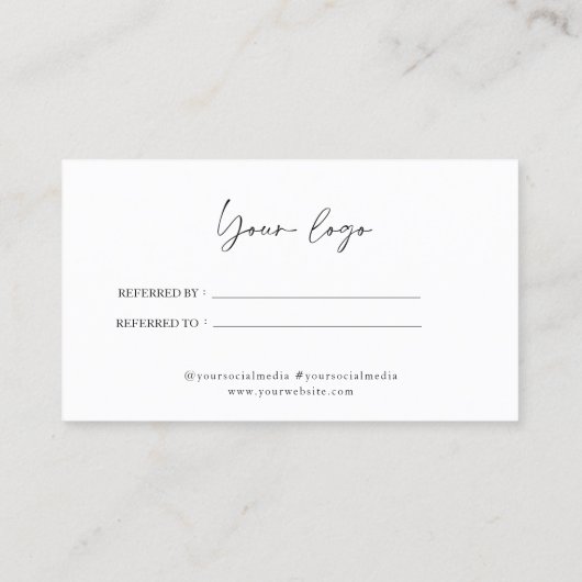 Deel de Kaart voor liefdesverwijzing zwart-wit (Achterkant)