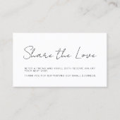 Deel de Kaart voor liefdesverwijzing zwart-wit (Voorkant)