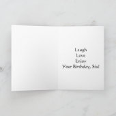 DEEL DE LACHENDE/ZUSTERLIJKE LIEFDE "SIS'S BIRTHDA KAART (Binnen)