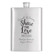 Deel de liefde beste man, groomsman, cadeau idee h flacon (Voorkant)