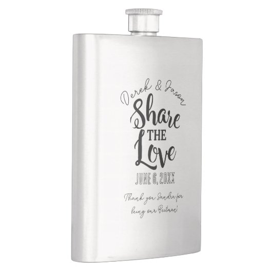 Deel de liefde beste man, groomsman, cadeau idee h flacon (Rechts)