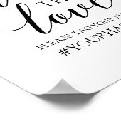 Deel de Liefde Bord | Romantische kalligrafie -Zwa Poster (Hoek)