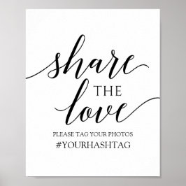 Deel de Liefde Bord | Romantische kalligrafie -Zwa Poster