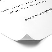 Deel de liefde bruiloft hashtag teken poster (Hoek)