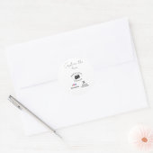 deel de liefde bruiloft qr stel liefde naam datum ronde sticker (Envelop)
