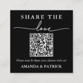 Deel de Liefde Custom QR Code Wedding Kaart Contactkaartje (Voorkant)