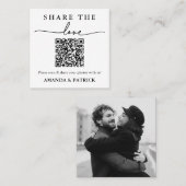 Deel de Liefde Custom QR Code Wedding Kaart Contactkaartje (Voorkant / Achterkant)