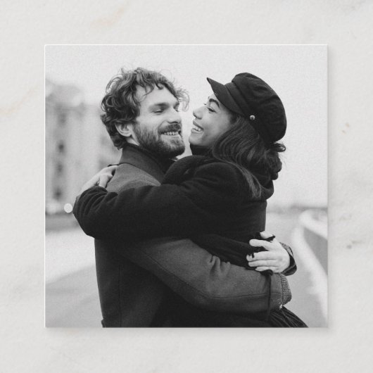 Deel de Liefde Custom QR Code Wedding Kaart Contactkaartje (Achterkant)